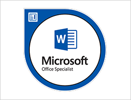 badge certificazione MOS Word Associate