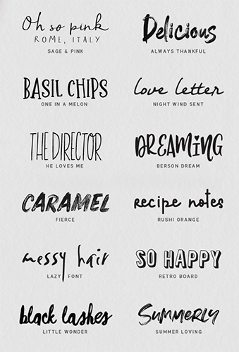 Tabella font